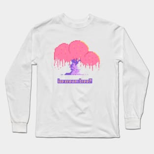 Ice Cream Tree Pixelart Long Sleeve T-Shirt